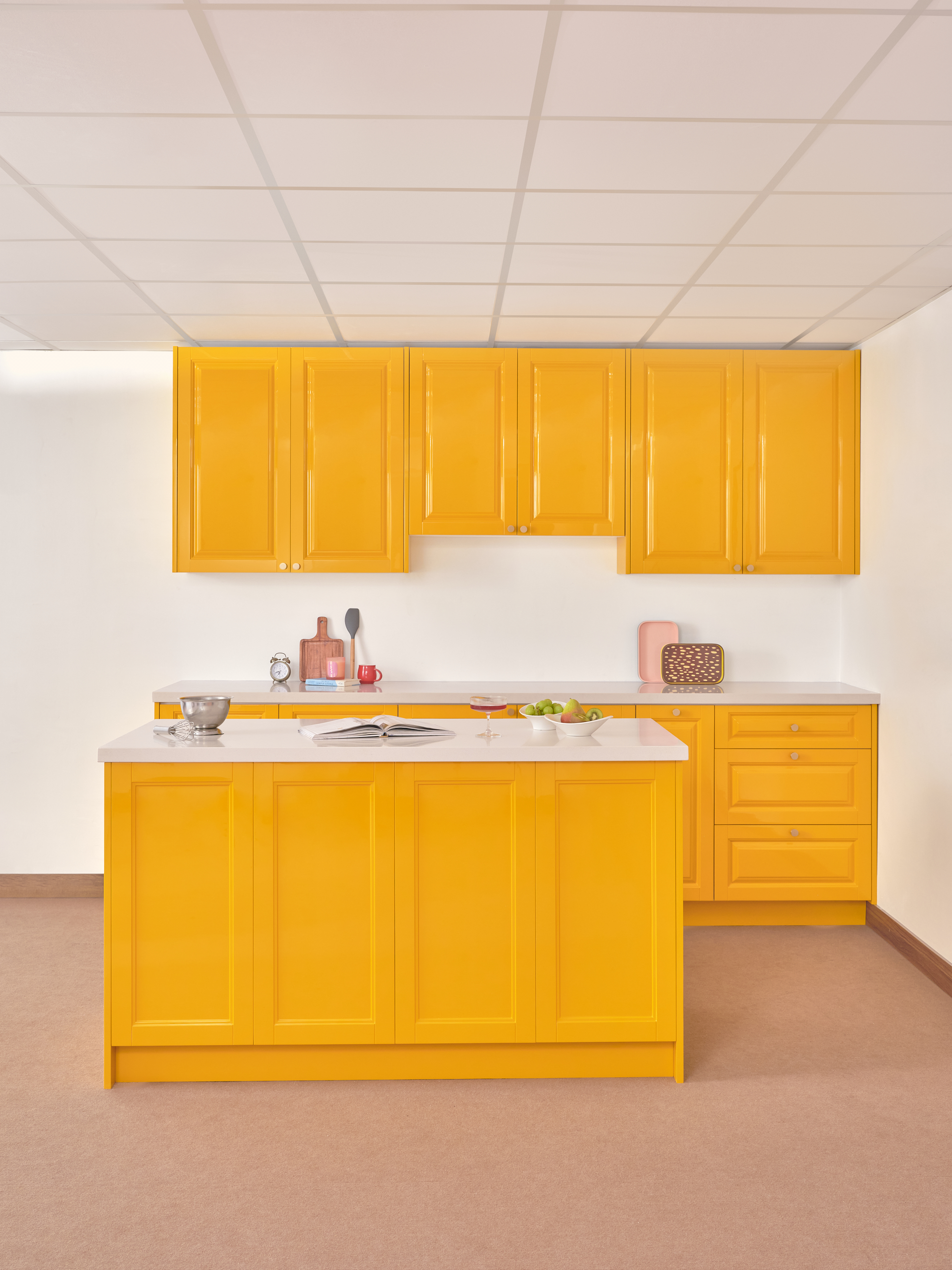 Vibrant Kitchen Cabinet