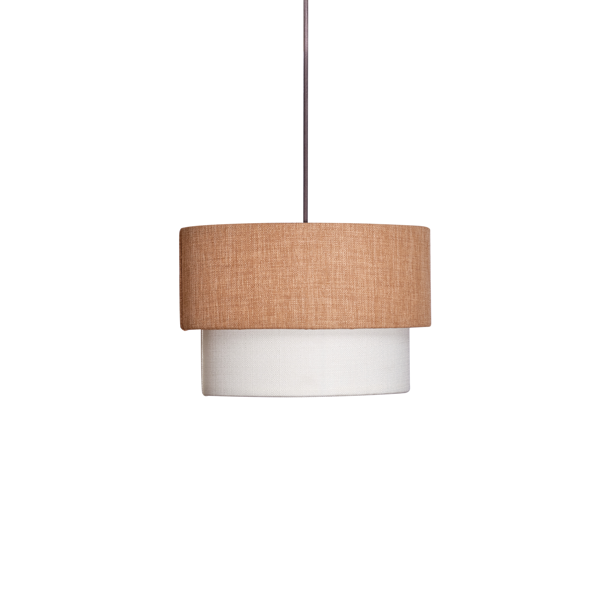 Natural fiber hanging lamp